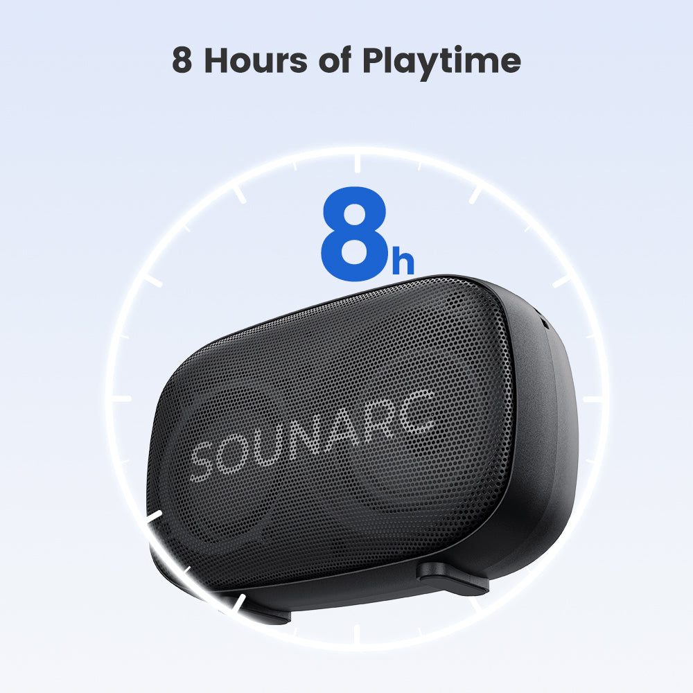 Sounarc P1 Portable Outdoor Speaker 5W Balanced Sound, 8 Hours of playtime, Bluetooth 5.3, Stereo Pairing, True Wireless Stereo