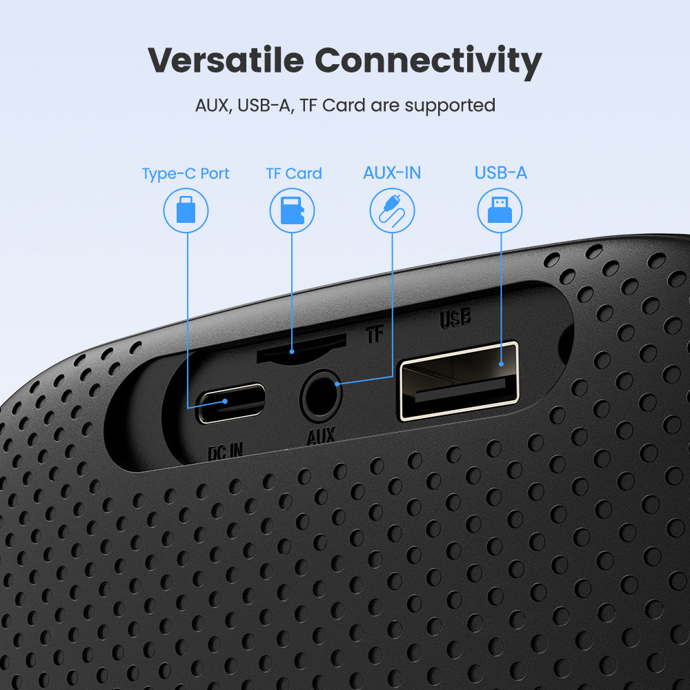 Sounarc P1 Portable Outdoor Speaker 5W Balanced Sound, 8 Hours of playtime, Bluetooth 5.3, Stereo Pairing, True Wireless Stereo