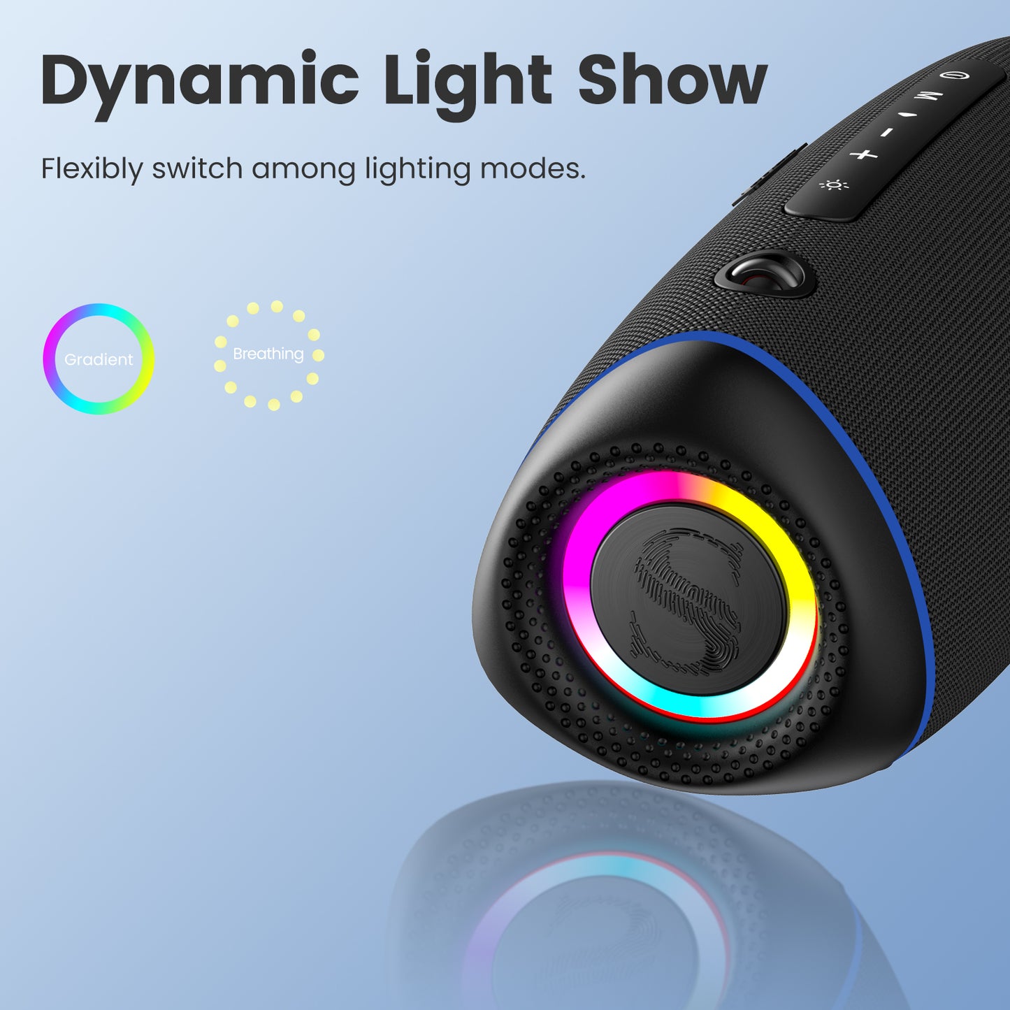 Sounarc R1 Output 40W Portable Outdoor Speaker with Bluetooth 5.3, IPX6 Waterproof, TF Card Support - Black
