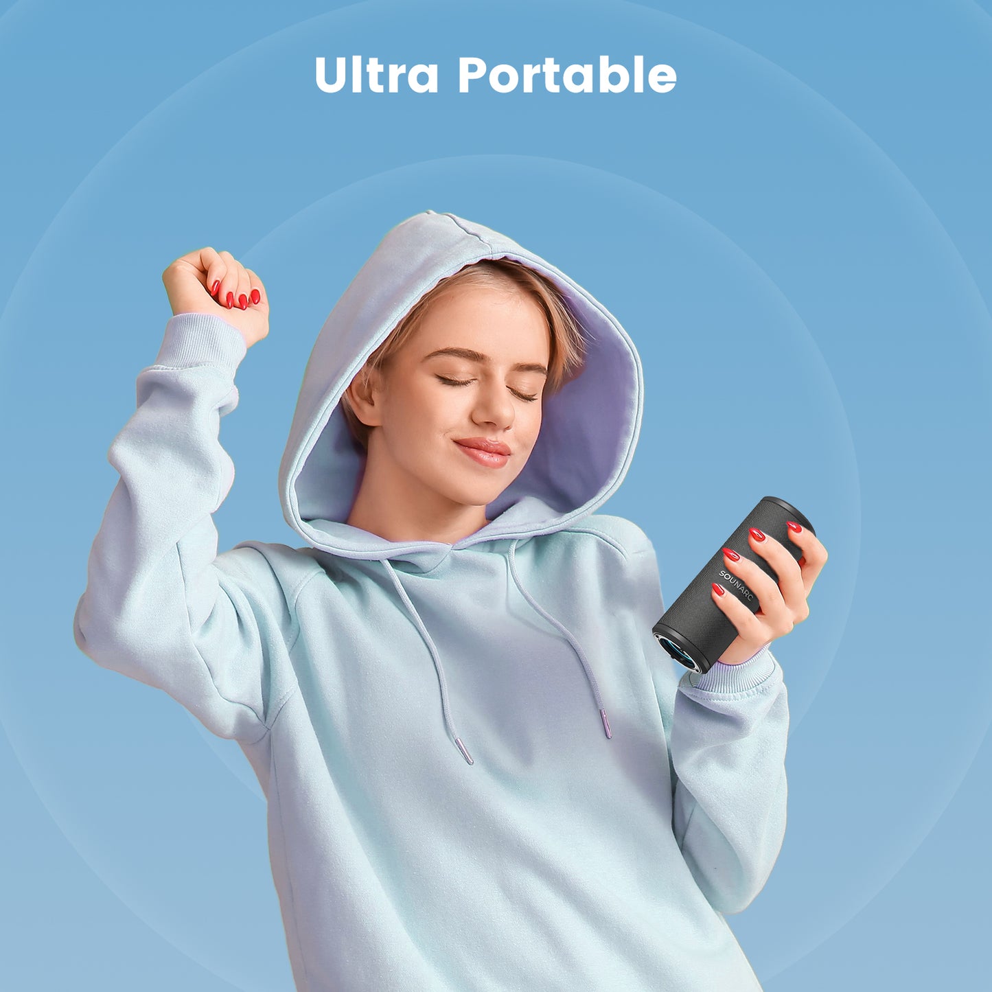 Sounarc P4 Bluetooth Portable Speaker, Stereo Pairing, Built-in 3000mAh Battery, 20W Stereo Sound, Various Lighting Modes, IPX6