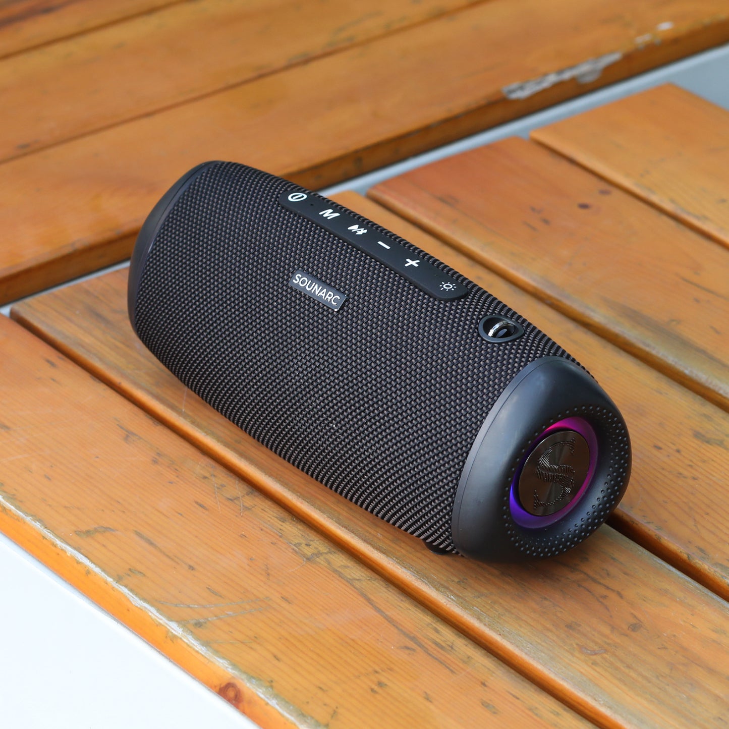Sounarc R2 60W Extreme Bass Portable Speaker with Bluetooth 5.3, IPX6 Waterproof, Stereo Pairing - Black