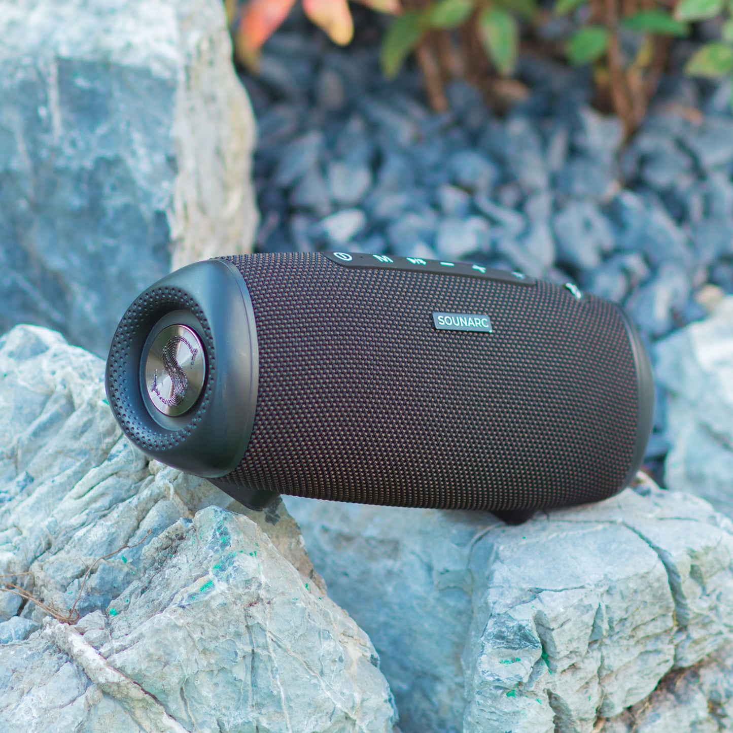 Sounarc R2 60W Extreme Bass Portable Speaker with Bluetooth 5.3, IPX6 Waterproof, Stereo Pairing - Black