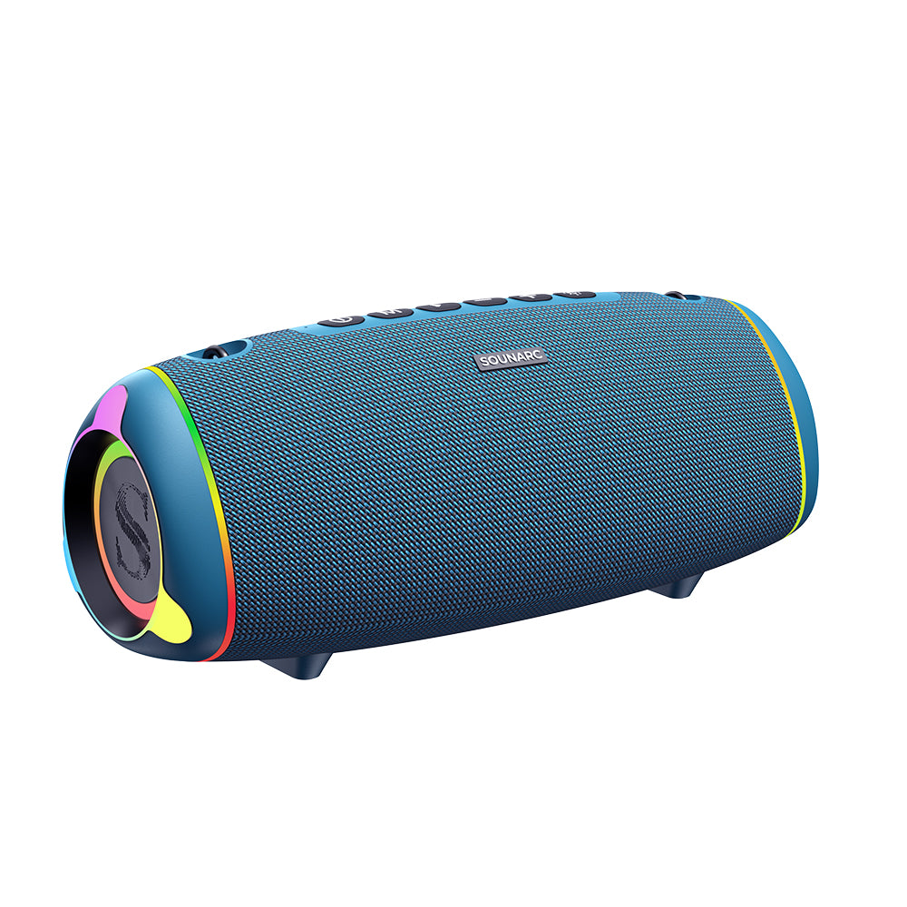 Sounarc R2 60W Extreme Bass Portable Speaker with Bluetooth 5.3, IPX6 Waterproof, Stereo Pairing - Black