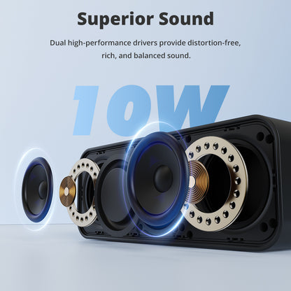 SOUNARC P2 Portable Bluetooth 5.3 Speaker, 10W Sound, Stereo Pairing, APP Control, TF Card & U-Disk Up to 15 Hours of Playtime