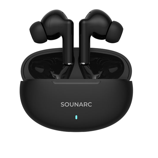 Sounarc Q1 Earbuds Wireless Bluetooth Earphone, 28 Hours of Playtime, Ergonomic Fit, Shaking Bass. Clear Call, Touch Control