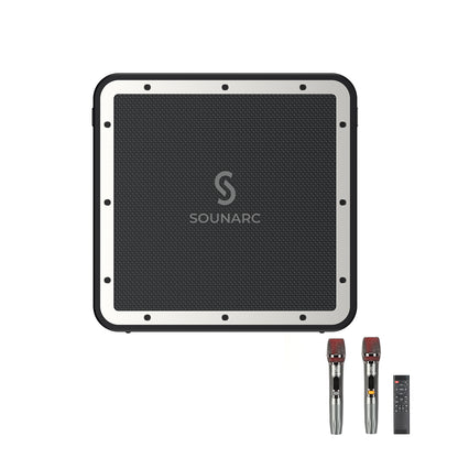 Sounarc A3 pro 160W Karaoke Party Speaker with 4 Driver Units, Guitar Input, Live Streaming & IPX6 Waterproof - Black